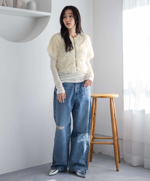 なるページ LOWRYS FARM tシャツ 2WAYフリンジフェザー2P 293472