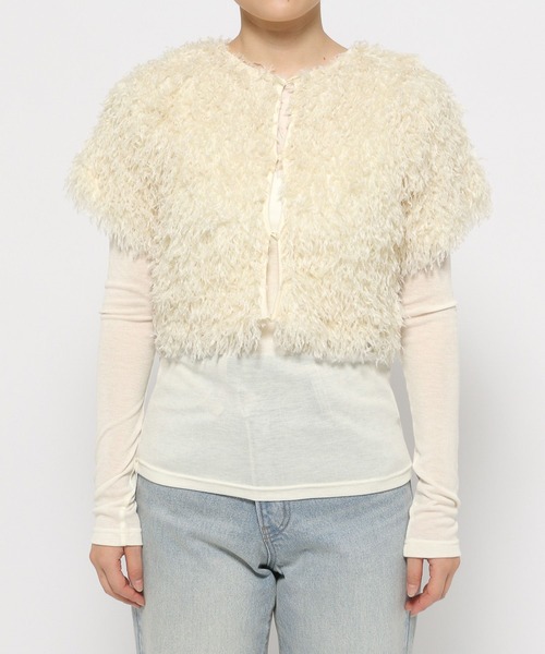 LOWRYS FARM(ローリーズファーム)の「2WAYフリンジフェザー2P 293472(Tシャツ/カットソー・レディース・アイボリー/ブラック/ブルー・FREE)」の19枚目の写真