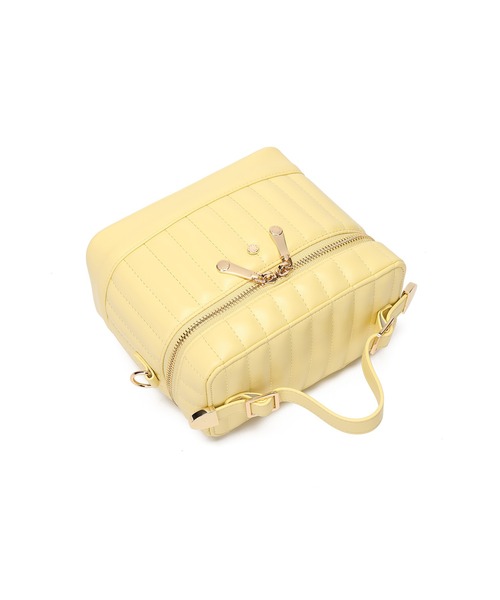 MERCURYDUO(マーキュリーデュオ)の「【MERCURYDUO/マーキュリーデュオ】ストライプキルティング バニティミニショルダーバッグ(ショルダーバッグ・レディース・ブラック/アイボリー/シルバー/イエロー/ピンク・FREE)」の14枚目の写真