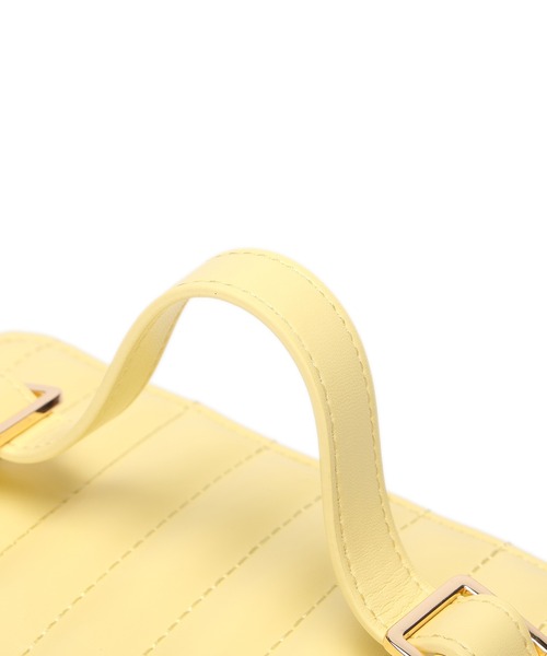 MERCURYDUO(マーキュリーデュオ)の「【MERCURYDUO/マーキュリーデュオ】ストライプキルティング バニティミニショルダーバッグ(ショルダーバッグ・レディース・ブラック/アイボリー/シルバー/イエロー/ピンク・FREE)」の13枚目の写真