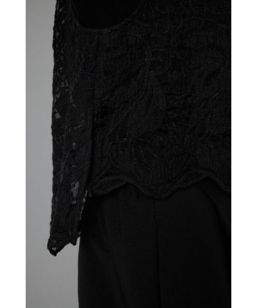 週末sale❣️L'Appartement Lace Vest 黒レースベスト lace vest レースベスト（ベスト）｜HeRIN.CYE（ヘリンドット