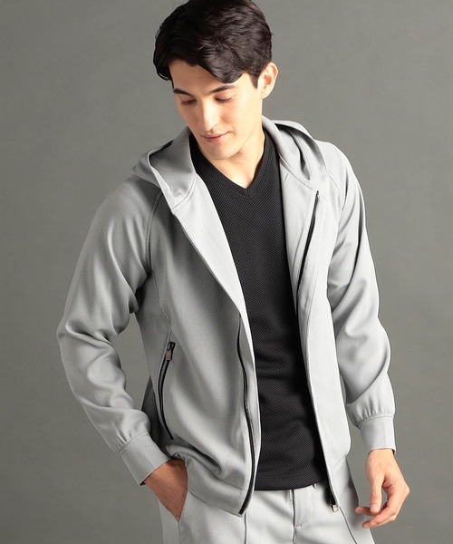 MONSIEUR NICOLE（ムッシュニコル）の「レノクロス フードブルゾン（その他アウター・メンズ・ネイビー/グレー・SMALL/MEDIUM/LARGE/X-LARGE）」の2枚目の写真