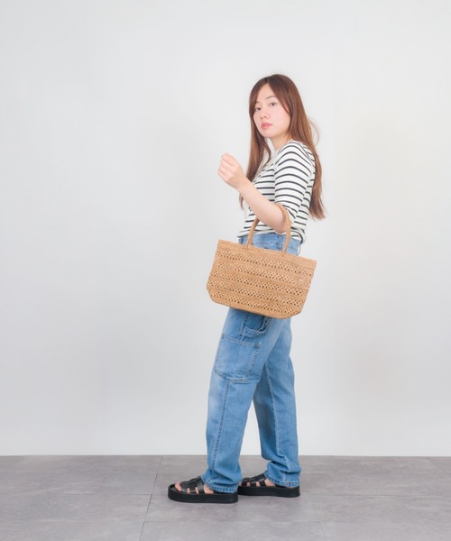 Rabarny　ラフィアバッグ　新品タグ付き セール】【Rabarany】かごバッグ ラフィア素材 トートバッグ