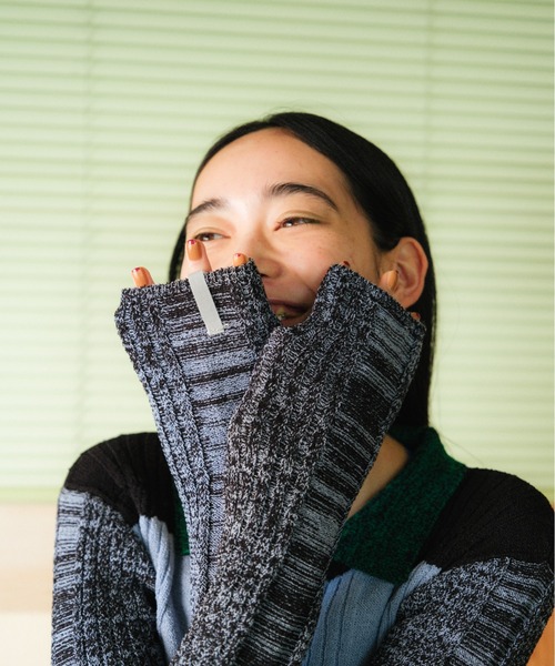 PAMM（パム）の「格子のカーディガン（カーディガン/ボレロ・レディース・ブラック×グリーン/ボルドー・フリー）」の11枚目の写真