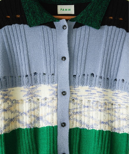 PAMM（パム）の「格子のカーディガン（カーディガン/ボレロ・レディース・ブラック×グリーン/ボルドー・フリー）」の14枚目の写真
