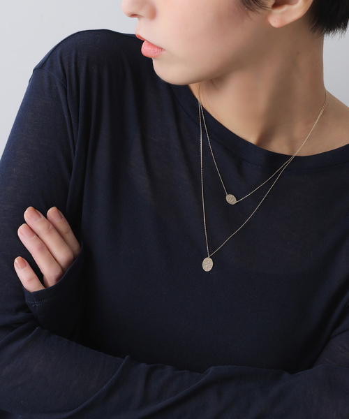 Lilas（リラ）の「※10mmオーバルテクスチャーモチーフ50cmネックレス 