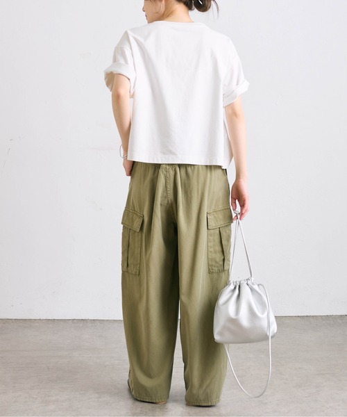 PUAL CE CIN（ピュアルセシン）の「【WEB限定】リバースロゴT（Tシャツ/カットソー・レディース・オフホワイト/キャメル/チャコールグレー・FREE）」の9枚目の写真