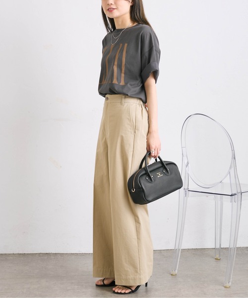 PUAL CE CIN（ピュアルセシン）の「【WEB限定】リバースロゴT（Tシャツ/カットソー・レディース・オフホワイト/キャメル/チャコールグレー・FREE）」の21枚目の写真