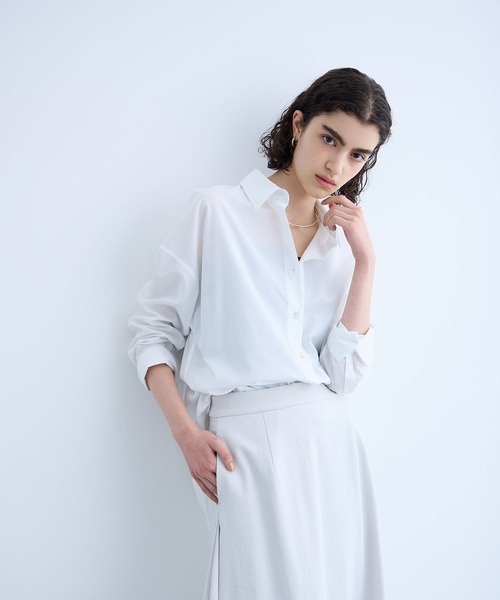 N.O.R.C（ノーク）の「コンフォータブルシャツ（シャツ/ブラウス・レディース・オフホワイト/ブルー/ネイビー/サックスブルー・フリー）」の10枚目の写真