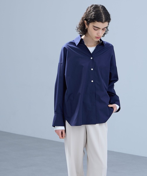 N.O.R.C（ノーク）の「コンフォータブルシャツ（シャツ/ブラウス・レディース・オフホワイト/ブルー/ネイビー/サックスブルー・フリー）」の5枚目の写真