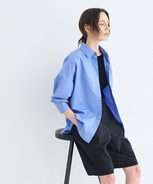 N.O.R.C コンフォータブルシャツ ブルー F コンフォータブルシャツ（シャツ/ブラウス）｜N.O.R.C（ノーク）の