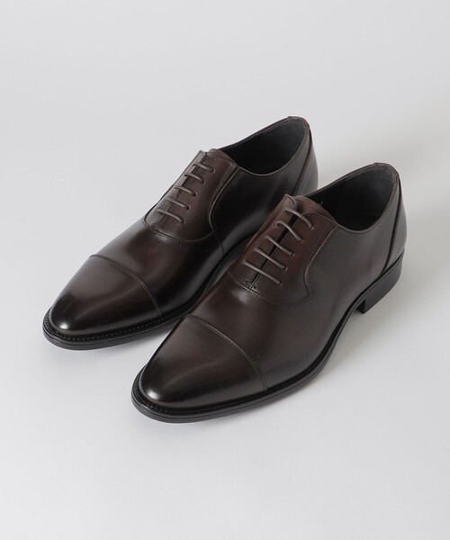 BLACK LABEL CRESTBRIDGE(ブラックレーベル・クレストブリッジ)の「アンティークレザーサイドエラスティックストレートチップ(ドレスシューズ・メンズ・ブラック/ダークブラウン・25.5cm/26.5cm/25.0cm/26.0cm/27.0cm)」の1枚目の写真