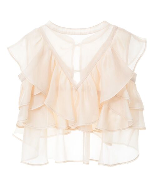 earth music&ecology（アースミュージックアンドエコロジー）の「SET2点フリルボレロ＋ナローワンピース（ドレス・レディース・ブラック/ライトベージュ・M/S）」の8枚目の写真