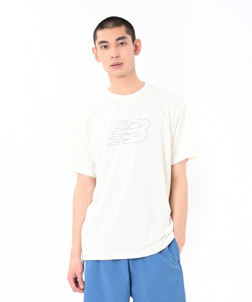 NEW BALANCE(ニューバランス)の「パフォーマンスファンクションTシャツ(Tシャツ/カットソー・メンズ・オフホワイト/ブルー/ローズ/ブラック・SMALL/MEDIUM/LARGE/X-LARGE/XX-LARGE)」の2枚目の写真