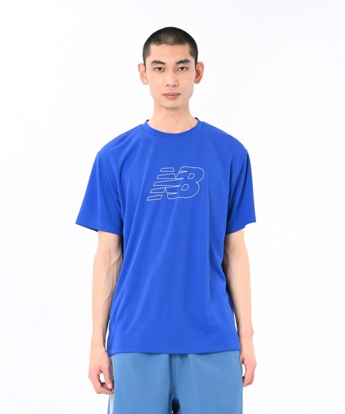 NEW BALANCE(ニューバランス)の「パフォーマンスファンクションTシャツ(Tシャツ/カットソー・メンズ・オフホワイト/ブルー/ローズ/ブラック・SMALL/MEDIUM/LARGE/X-LARGE/XX-LARGE)」の1枚目の写真