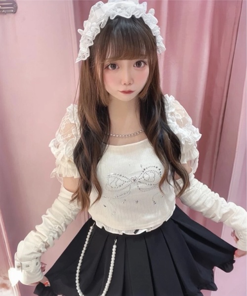 Ank Rouge（アンクルージュ）の「フリフリリボンスカパン（スカート・レディース・グレー/ブラック/A・M）」の14枚目の写真