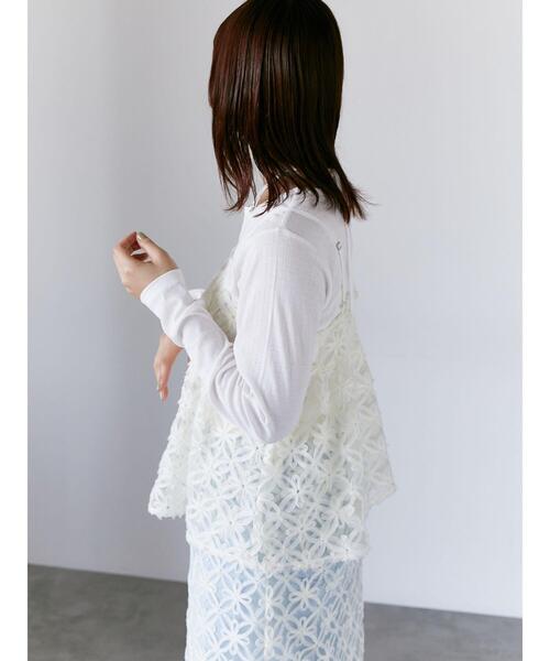 ehka sopo(エヘカソポ)の「2WAYクルーネックカットソー(Tシャツ/カットソー・レディース・オフホワイト/ミント/ブラック・F)」の4枚目の写真