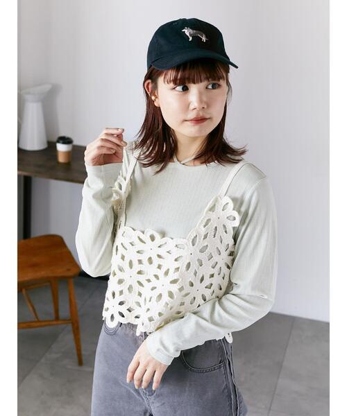 ehka sopo(エヘカソポ)の「2WAYクルーネックカットソー(Tシャツ/カットソー・レディース・オフホワイト/ミント/ブラック・F)」の10枚目の写真