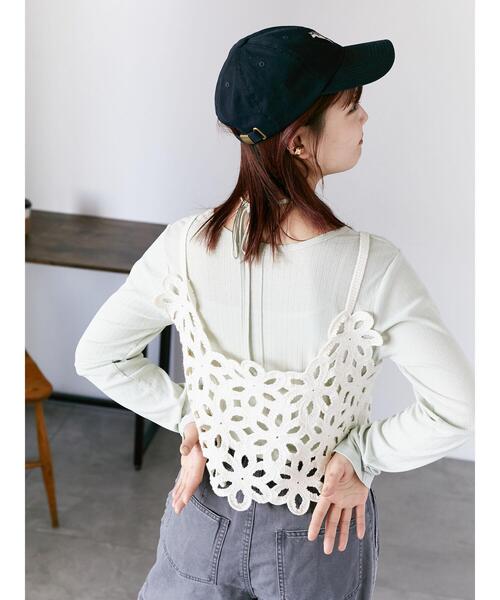 ehka sopo(エヘカソポ)の「2WAYクルーネックカットソー(Tシャツ/カットソー・レディース・オフホワイト/ミント/ブラック・F)」の14枚目の写真