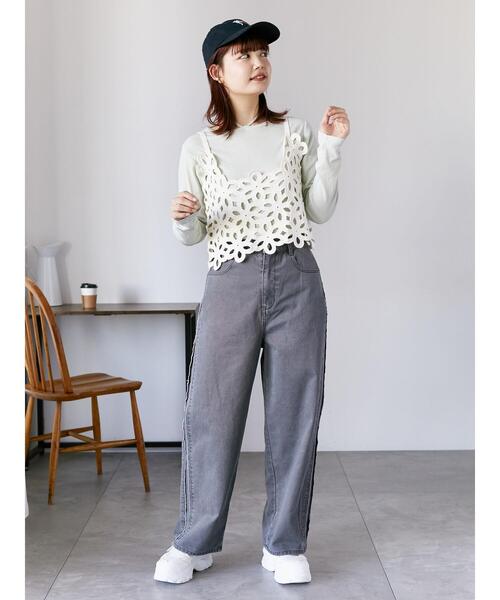 ehka sopo(エヘカソポ)の「2WAYクルーネックカットソー(Tシャツ/カットソー・レディース・オフホワイト/ミント/ブラック・F)」の16枚目の写真