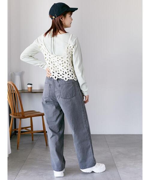 ehka sopo(エヘカソポ)の「2WAYクルーネックカットソー(Tシャツ/カットソー・レディース・オフホワイト/ミント/ブラック・F)」の17枚目の写真