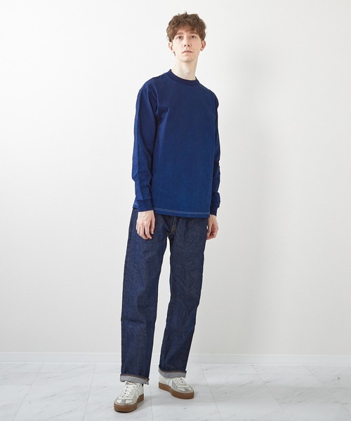 MiMAAi】阿波藍本藍染めロングスリーブTEE（Tシャツ/カットソー