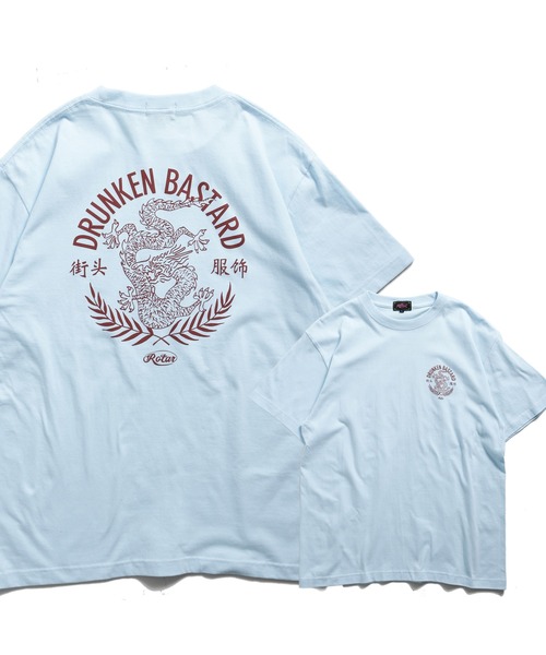 ROTAR(ローター)の「DRUNKEN BASTARD Tee(Tシャツ/カットソー・メンズ・オレンジ系その他/ブラック/ライトブルー/ホワイト系その他・SMALL/MEDIUM/LARGE/X-LARGE)」の3枚目の写真