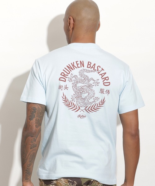 ROTAR(ローター)の「DRUNKEN BASTARD Tee(Tシャツ/カットソー・メンズ・オレンジ系その他/ブラック/ライトブルー/ホワイト系その他・SMALL/MEDIUM/LARGE/X-LARGE)」の7枚目の写真