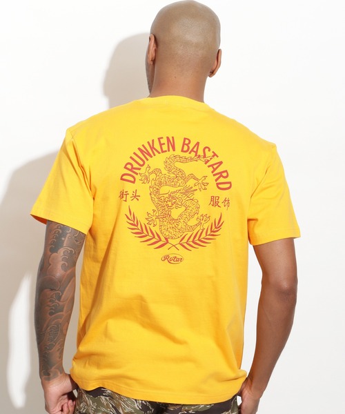ROTAR(ローター)の「DRUNKEN BASTARD Tee(Tシャツ/カットソー・メンズ・オレンジ系その他/ブラック/ライトブルー/ホワイト系その他・SMALL/MEDIUM/LARGE/X-LARGE)」の8枚目の写真