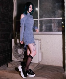 axes femme POETIQUE | ドロストデザインカットＯＰ(ワンピース)
