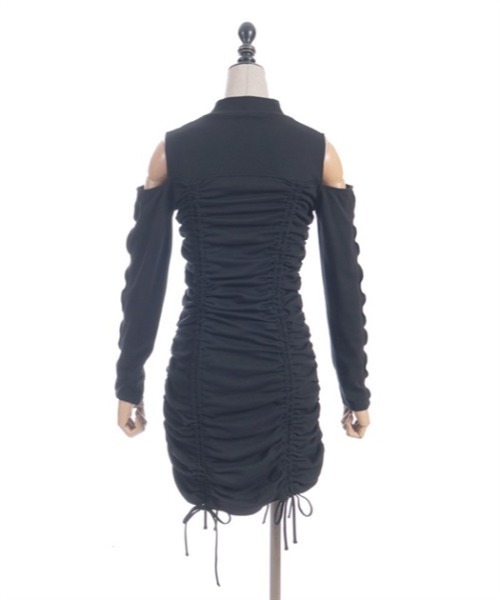 axes femme POETIQUE(アクシーズファムポエティック)の「ドロストデザインカットワンピース(ワンピース・レディース・グレー/ブラック・MEDIUM)」の21枚目の写真
