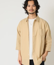 通気性、吸水性の良い 7分袖 インド綿100％ コットン半端袖シャツ Retrievers Club