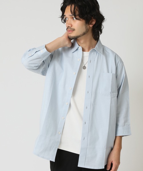 ARCADE（アーケード）の「通気性、吸水性の良い 7分袖 インド綿100％ コットン半端袖シャツ Retrievers Club（シャツ/ブラウス・メンズ・ブルー/ホワイト/ベージュ/ネイビー/オレンジ・M/L/LL）」の4枚目の写真