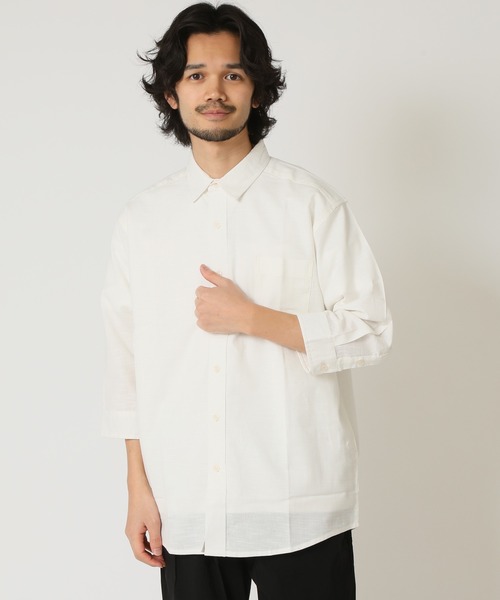 ARCADE（アーケード）の「通気性、吸水性の良い 7分袖 インド綿100％ コットン半端袖シャツ Retrievers Club（シャツ/ブラウス・メンズ・ブルー/ホワイト/ベージュ/ネイビー/オレンジ・M/L/LL）」の7枚目の写真