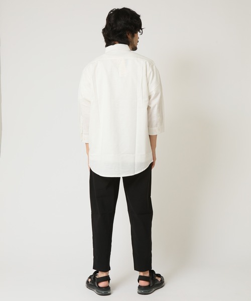 ARCADE（アーケード）の「通気性、吸水性の良い 7分袖 インド綿100％ コットン半端袖シャツ Retrievers Club（シャツ/ブラウス・メンズ・ブルー/ホワイト/ベージュ/ネイビー/オレンジ・M/L/LL）」の9枚目の写真