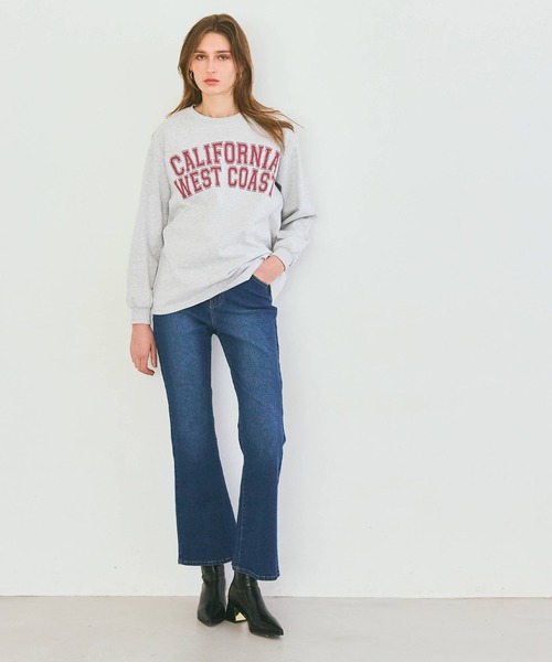 coca(coca)(コカ)の「フットボールロゴロングTシャツ(Tシャツ/カットソー・レディース・グレー/ホワイト・M/L/S)」の20枚目の写真