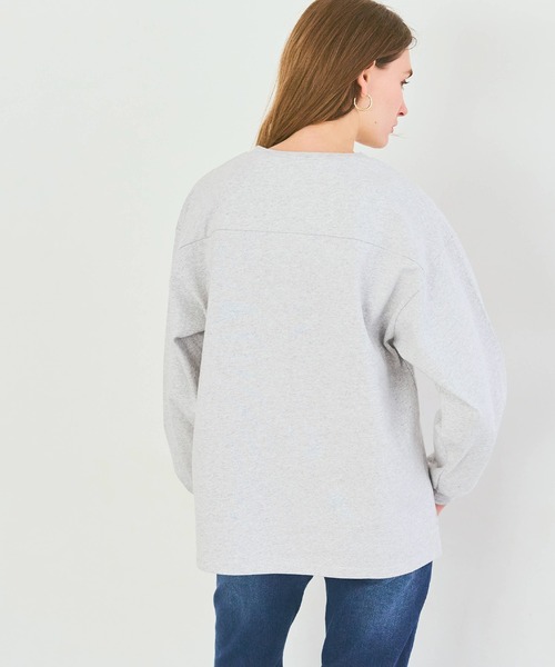 coca(coca)(コカ)の「フットボールロゴロングTシャツ(Tシャツ/カットソー・レディース・グレー/ホワイト・M/L/S)」の21枚目の写真