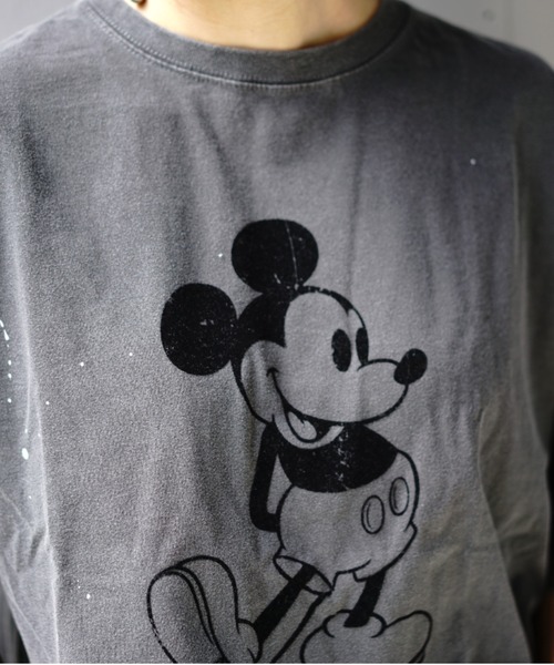 タグ付 グッドロックスピード B'2nd別注 ペインティングミッキーTシャツ L GOOD ROCK SPEED (グッドロックスピード) 別注ペインティング