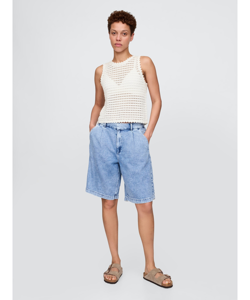 GAP（ギャップ）の「コットン100% クロシェ タンクトップ（ニット/セーター・レディース・オフホワイト/ブルー/ブラック・L/S/XS/M/XXS/XL）」の7枚目の写真