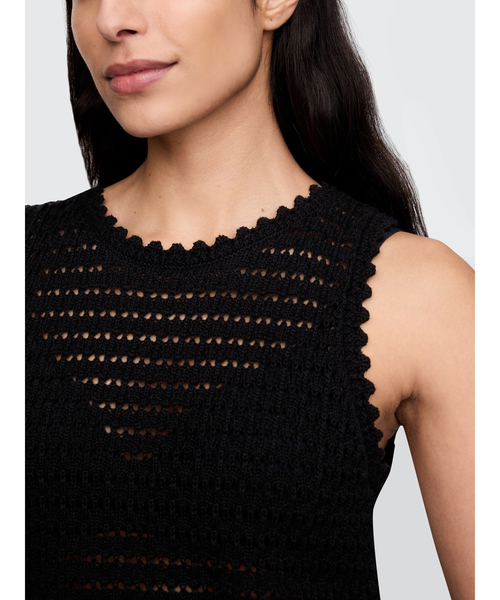 GAP（ギャップ）の「コットン100% クロシェ タンクトップ（ニット/セーター・レディース・オフホワイト/ブルー/ブラック・L/S/XS/M/XXS/XL）」の3枚目の写真