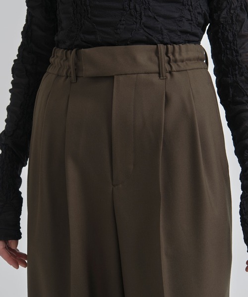 INSCRIRE(アンスクリア)の「【INSCRIRE/アンスクリア】Wool Easy Pants/ウールイージーパンツ/ワイドストレートスラックス(その他パンツ・レディース・ネイビー/カーキ・1)」の8枚目の写真