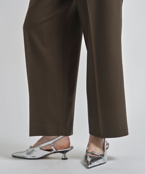 INSCRIRE(アンスクリア)の「【INSCRIRE/アンスクリア】Wool Easy Pants/ウールイージーパンツ/ワイドストレートスラックス(その他パンツ・レディース・ネイビー/カーキ・1)」の10枚目の写真