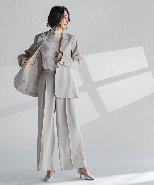 la.f…(ラエフ)の「麻調ワイドパンツ≪洗濯機で洗える≫(スラックス・レディース・ネイビー/ベージュ/グリーン・7号/9号/11号)」の13枚目の写真