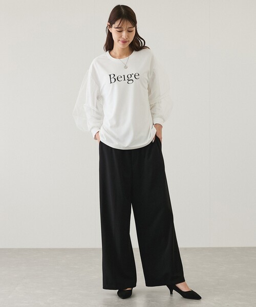 Jayro(ジャイロ)の「袖チュールプルオーバー(Tシャツ/カットソー・レディース・ホワイト/ブラック・M)」の14枚目の写真