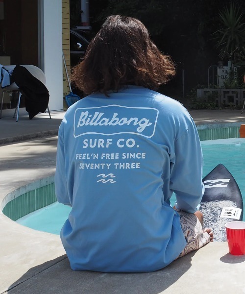 BILLABONG（ビラボン）の「BILLABONG メンズ SOFTTY LS TEE 長袖サーフTシャツ 【2025年春夏モデル】/ビラボン水陸両用バックプリント長袖ラッシュTシャツ（水着）（ラッシュガード・メンズ・オフホワイト/ブラック系その他/ライトブルー・MEDIUM/LARGE/X-LARGE）」の3枚目の写真