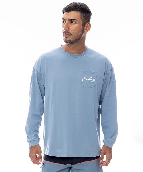 BILLABONG（ビラボン）の「BILLABONG メンズ SOFTTY LS TEE 長袖サーフTシャツ 【2025年春夏モデル】/ビラボン水陸両用バックプリント長袖ラッシュTシャツ（水着）（ラッシュガード・メンズ・オフホワイト/ブラック系その他/ライトブルー・MEDIUM/LARGE/X-LARGE）」の12枚目の写真