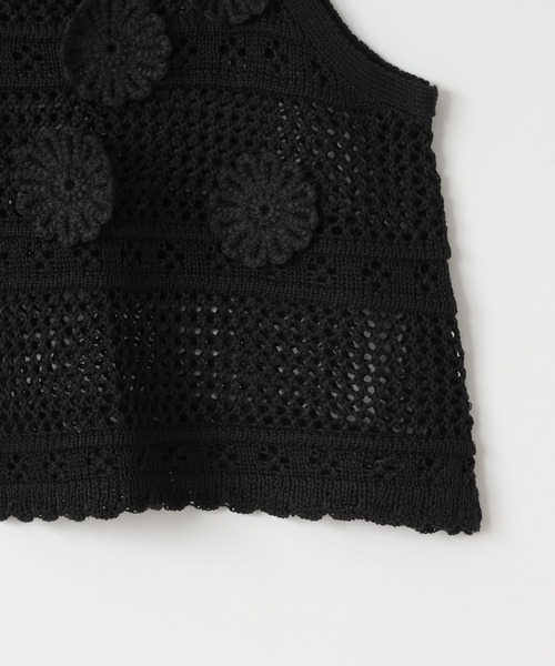 LOWRYS FARM(ローリーズファーム)の「カギバリニットキャミ 325500(キャミソール・キッズ・アイボリー/ブラック・150cm/130cm/110cm)」の8枚目の写真