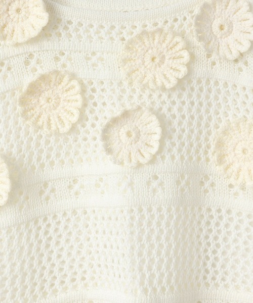 LOWRYS FARM(ローリーズファーム)の「カギバリニットキャミ 325500(キャミソール・キッズ・アイボリー/ブラック・150cm/130cm/110cm)」の3枚目の写真