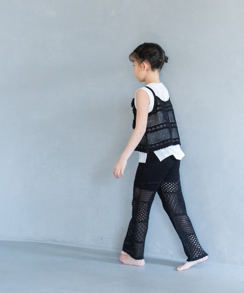 LOWRYS FARM(ローリーズファーム)の「カギバリニットキャミ 325500(キャミソール・キッズ・アイボリー/ブラック・150cm/130cm/110cm)」の16枚目の写真