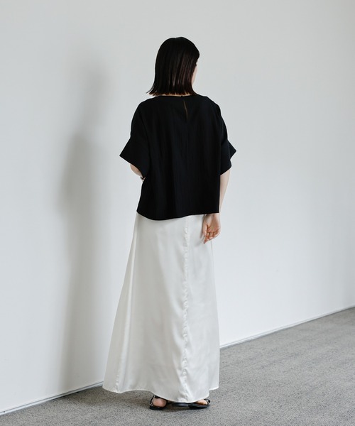 select MOCA Et（セレクトモカエト）の「【Et】Front Pocket Big Cuff Blouse（シャツ/ブラウス・レディース・ブラック/ベージュ・FREE）」の10枚目の写真
